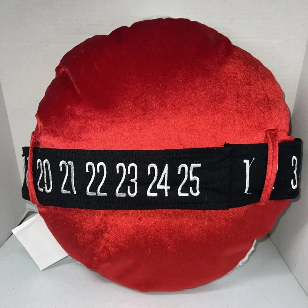 Target Wondershop Santa Belt Countdown Calendar Round Christmas Advent Pillow